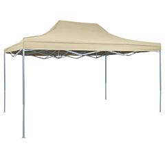 Professional Folding Party Tent 118.1"x157.5" Steel Cream - Cream