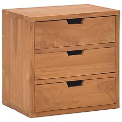 Bedside Cabinet 15.7"x11.8"x15.7" Solid Teak Wood - Brown