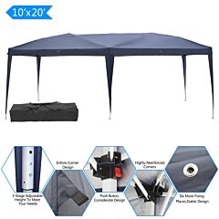 10'' X 20'' Home Use Outdoor Camping Waterproof Folding Tent With Carry Bag Blue - 10''x10''