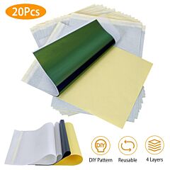 20pcs Tattoo Transfer Paper 4 Layers Tattooing Skin Tattoo Kit A4 Size Diy Tattoo Transfer Paper Kit - White