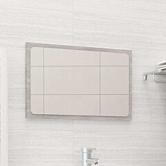 Bathroom Mirror Concrete Gray 23.6"x0.6"x14.6" Chipboard - Grey