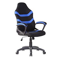 Gaming Office Chair With Fabric Adjustable Swivel,blue - As Picture