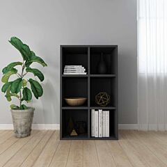 Book Cabinet/sideboard Black 26"x11.8"x38.5" Chipboard - Black