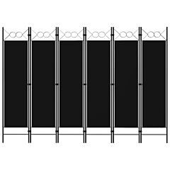 6-panel Room Divider Black 94.5"x70.9" - Black