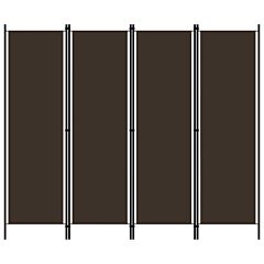 4-panel Room Divider Brown 78.7"x70.9" - Brown
