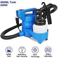 800ml Paint Spray Painter 650w Oil Primer Water Paint Sprayer Machine - Blue