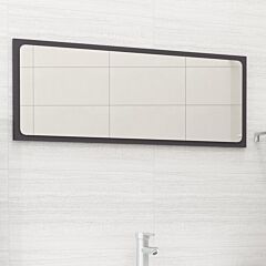 Bathroom Mirror Gray 35.4"x0.6"x14.6" Chipboard - Grey