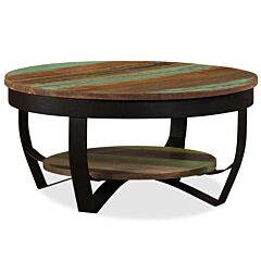 Coffee Table Solid Reclaimed Wood 25.6"x12.6" - Multicolour