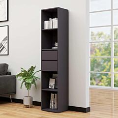 Book Cabinet Gray 14.2"x11.8"x67.3" Chipboard - Grey