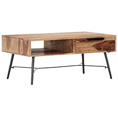 Coffee Table 34.6"x21.7"x15.7" Solid Sheesham Wood - Brown