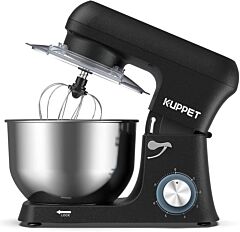 Stand Mixer,stainless Steel Mixer 6.5-qt, Kitchen Mixer 6-speeds Tilt-head Food Mixer With Dough Hook, Wire Whip & Flat Beater, Splash Guard For Home Cooks Electric Mixer, Imperial Black - Black