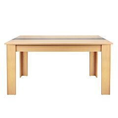 Givenusmyf European Dining Table Height 29.5" Particleboard Dark Wood With Melamine Beech Wood Grain - Original Wood Colour