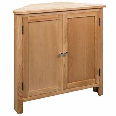 Corner Cabinet 31.4"x13.1"x30.7" Solid Oak Wood - Brown