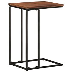 Side Table 13.8"x17.7"x25.6" Solid Acacia Wood - Brown
