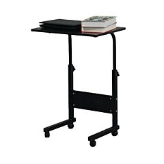Removable P2 15mm Chipboard & Steel Side Table With Baffle Black - Black