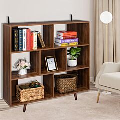 Wood Bookcase,storage Shelves Stand Bookshelf For Entryway, Hallway, Living Room,home Office Furniture (bookcase) - Walnut