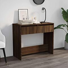 Console Table Brown Oak 35"x16.1"x30.1" Chipboard - Brown