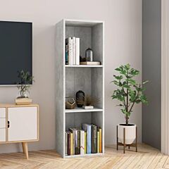 Book Cabinet/tv Cabinet Concrete Gray 14.2"x11.8"x44.9" Chipboard - Grey