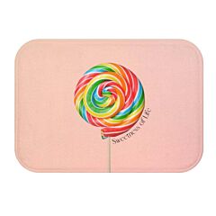 Lollipop Sweetness Of Life Message Bath Mat - 24"x 17"