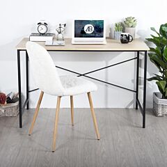 Metal Frame Home Office Writing Desk - As Picture
