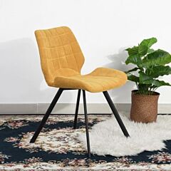 Fabric Dining Chairs, Yellow (set Of 2) - As Picture