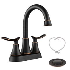 2-handle 4-inch Brushed Nickel Bathroom Faucet - Oil Rubbed Bronze