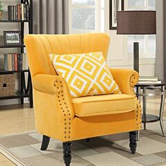 28.7'' Wide Tufted Armchair - Yellow