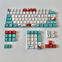 Coral Sea Keycaps Pbt Five-sided Sublimation Mechanical Keyboard - Coral Sea Key Cap
