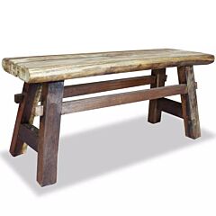 Bench Solid Reclaimed Wood 39.4"x11"x16.9" - Brown