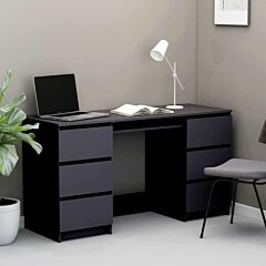 Writing Desk Gray 55.1"x19.7"x30.3" Chipboard - Grey