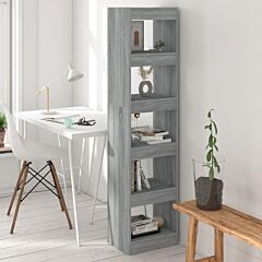 Book Cabinet/room Divider Gray Sonoma 15.7"x11.8"x65.4" - Grey