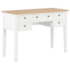 Writing Desk White 43.1"x17.7"x30.5" Wood - White
