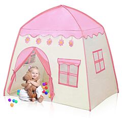 Kids Play Tent Princess Playhouse Pink Castle Play Tent Rt - Pink