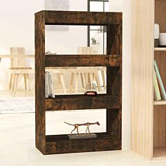 Book Cabinet/room Divider Smoked Oak 23.6"x11.8"x40.6" Chipboard - Brown