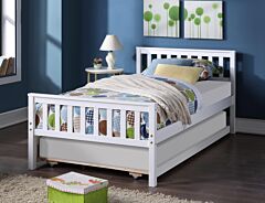 Twin Bed With Trundle,white - As Picture