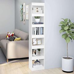Book Cabinet/room Divider High Gloss White 15.7"x11.8"x78" - White