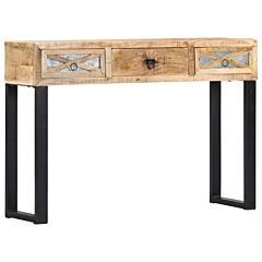 Console Table 43.3"x11.8"x29.9" Solid Mango Wood - Brown