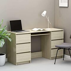 Writing Desk Sonoma Oak 55.1"x19.7"x30.3" Chipboard - Brown