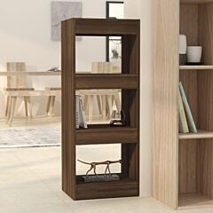 Book Cabinet/room Divider Brown Oak 15.7"x11.8"x40.6" Chipboard - Brown