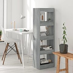 Book Cabinet/room Divider Gray Sonoma 15.7"x11.8"x53.1" - Grey