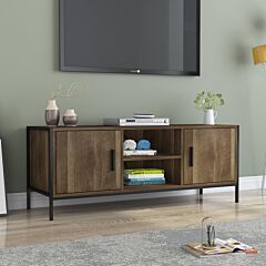 Modern Design Tv Stand,easy Assembly,minimalist Style Entertainment Center With 2 Storage Cabinets And Open Shelves,tv Console Table Media Cabinet With Storage, For Living Room Bedroo - As Pic