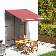 Replacement Fabric For Awning Burgundy Red 9.8'x8.2' - Red
