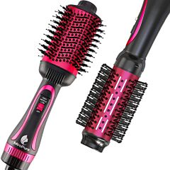 Hair Dryer Brush, Miropure Hot Air Brush One Step Hair Dryer & Volumizer Brush Blow Dryer Styler With Leakage Protector For Straightening, Curling, Blow Dryer Curling Brush Rose Red - Rose Red