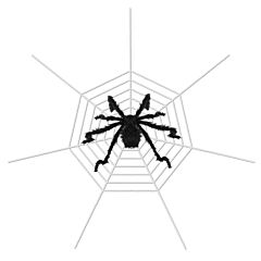 Halloween Decorations Spider Outdoor 49inch Halloween Spider With 126 Inch Tarantula Mega Spider Web - Black
