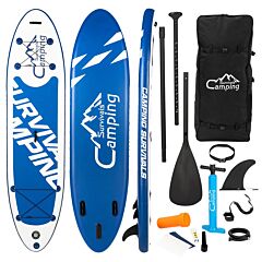 Inflatable Paddle Boards Ultra-light Stand Up Paddle Board , Surf Board Sup Accessories & Carry Bag Xh - White & Dark Blue & Black