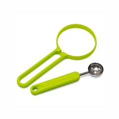 Soft Fruit Peeler And Baller 2 In 1 Kitchen Tool Avocado Papaya Watermelon Honey Dew - Kitchen Gadget Tool - Green