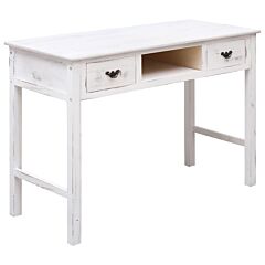 Console Table Antique White 43.3"x17.7"x29.9" Wood - White