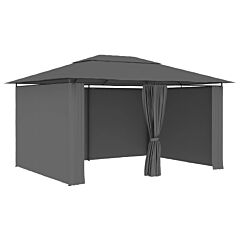 Garden Marquee With Curtains 157.4"x118.1" Anthracite - Anthracite