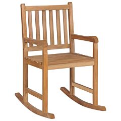 Rocking Chair Solid Teak Wood - Brown