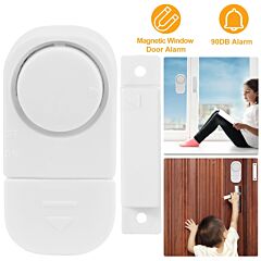 Wireless Window Door Magnet Alarms Magnetic Sensor Security Burglar Alarm For Kid Safety - White